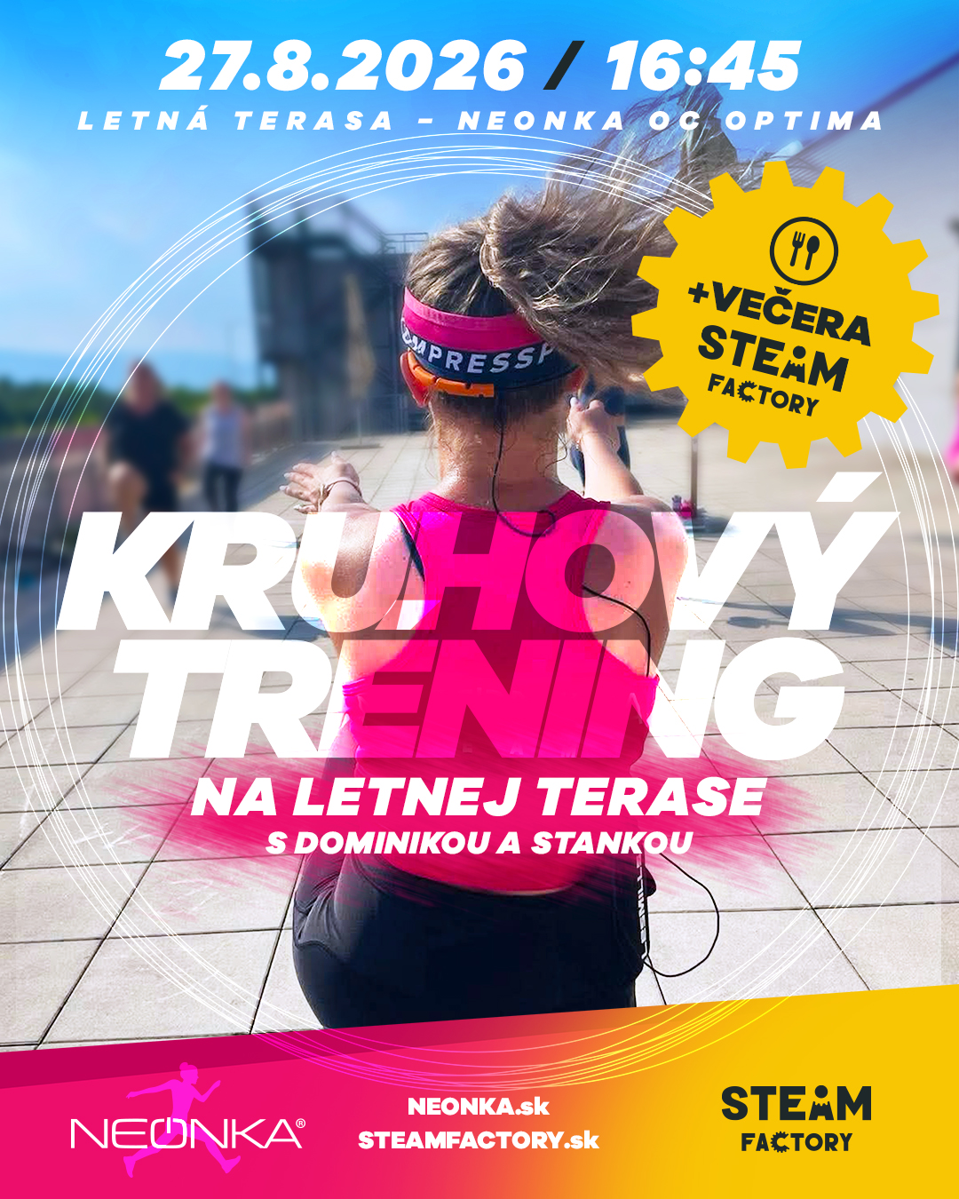 Kruhový tréning na letnej terase